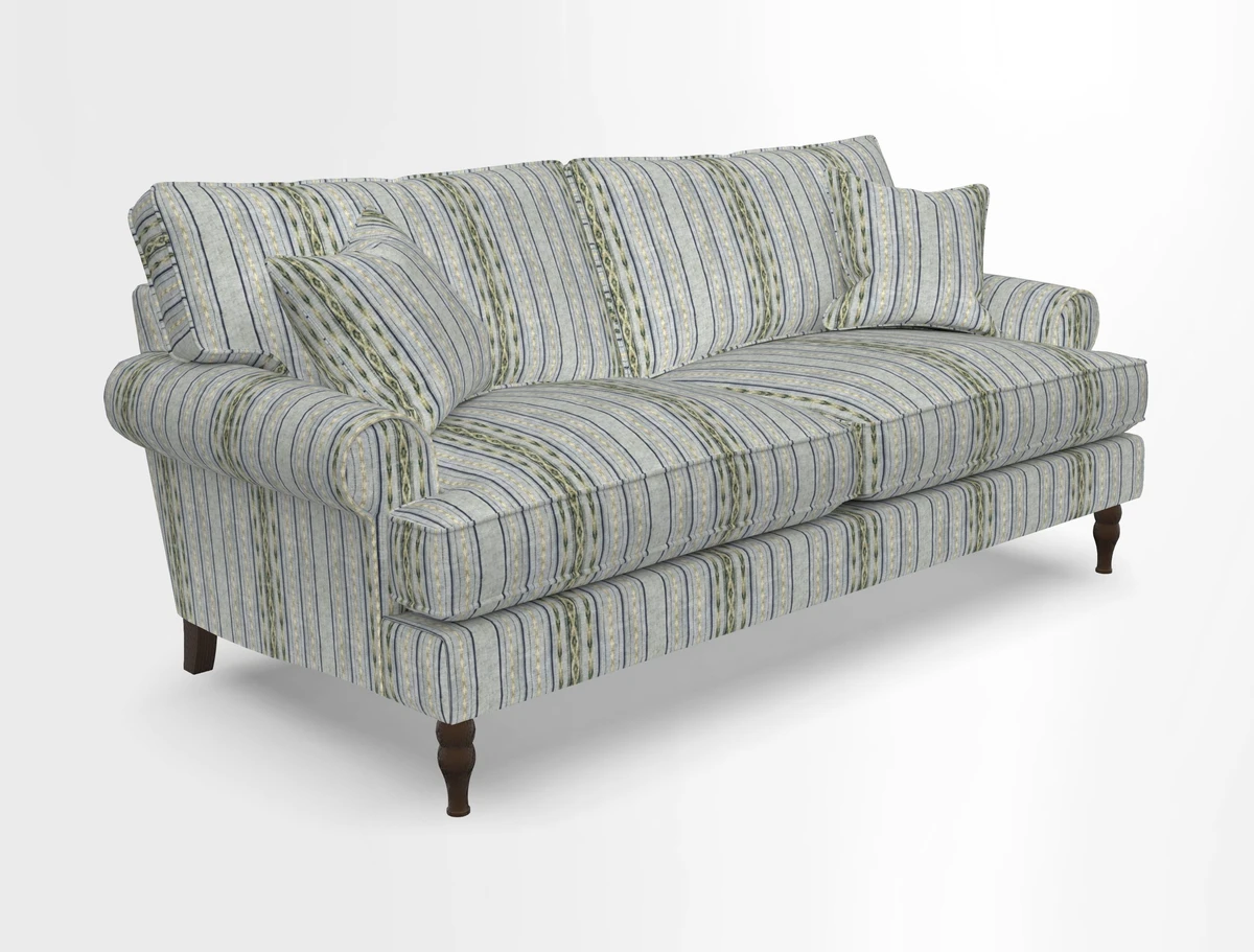 Cooksbridge 3 seater sofa in Linwood Omega Velvet Green Tea