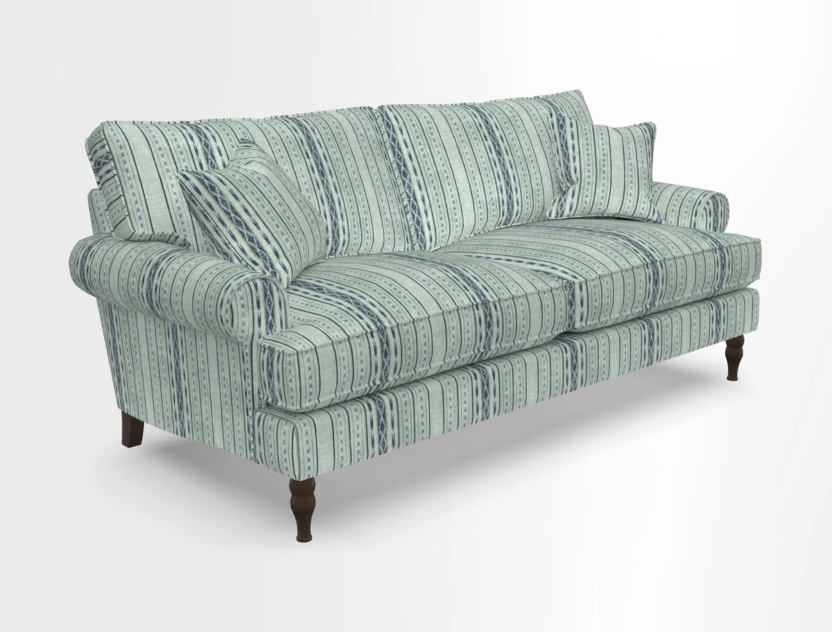 Cooksbridge 3 seater sofa in Linwood Omega Velvet Green Tea