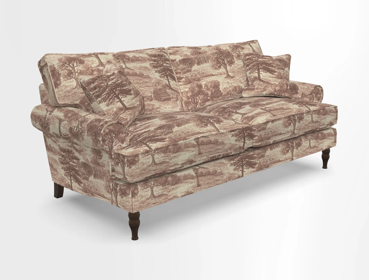 Cooksbridge 3 seater sofa in Linwood Omega Velvet Green Tea