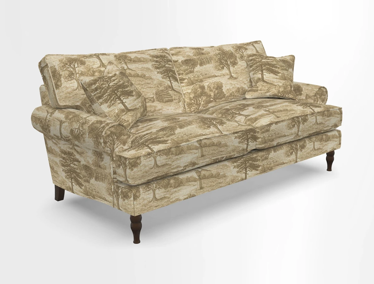 Cooksbridge 3 seater sofa in Linwood Omega Velvet Green Tea