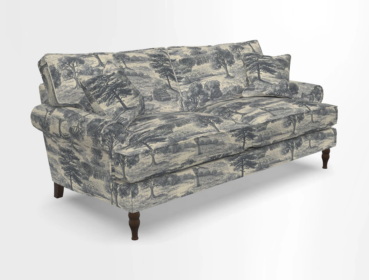 Cooksbridge 3 seater sofa in Linwood Omega Velvet Green Tea