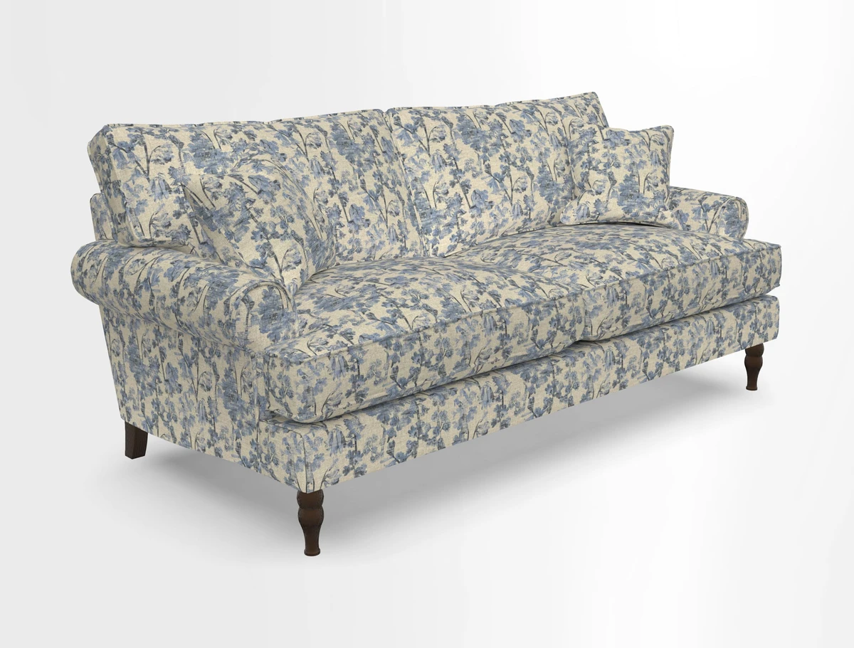 Cooksbridge 3 seater sofa in Linwood Omega Velvet Green Tea