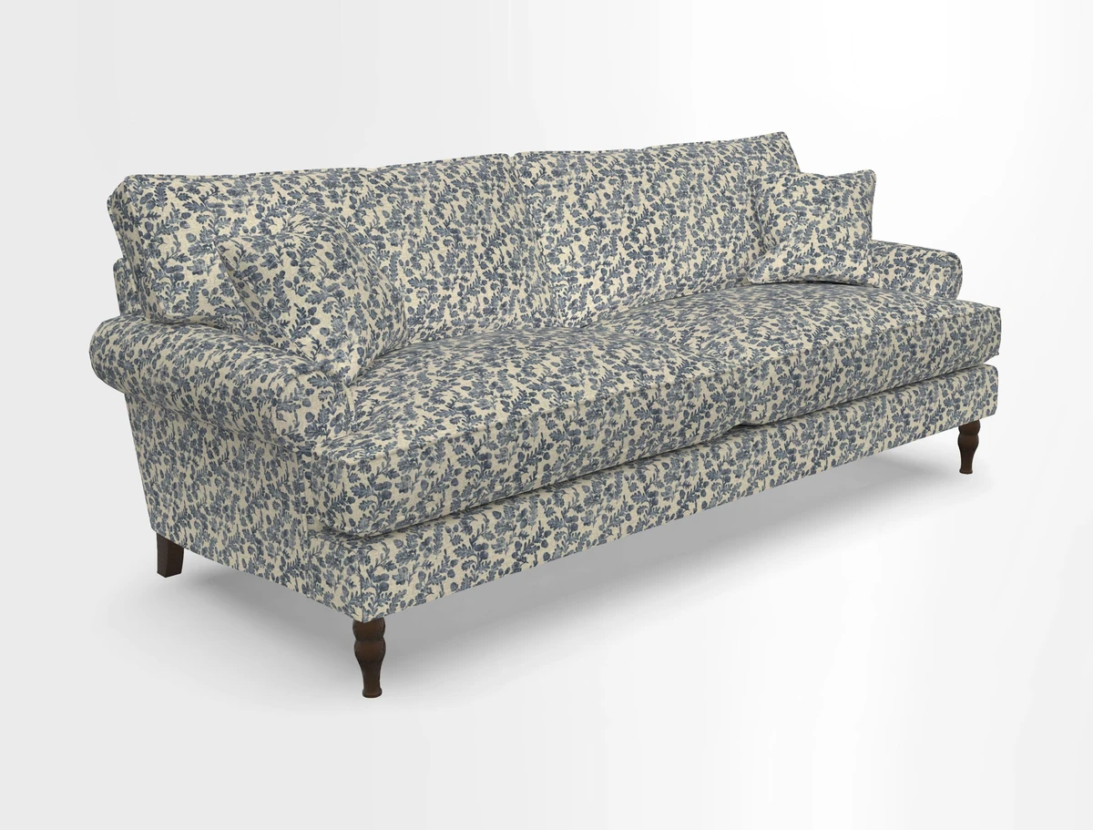Cooksbridge 3 seater sofa in Linwood Omega Velvet Green Tea