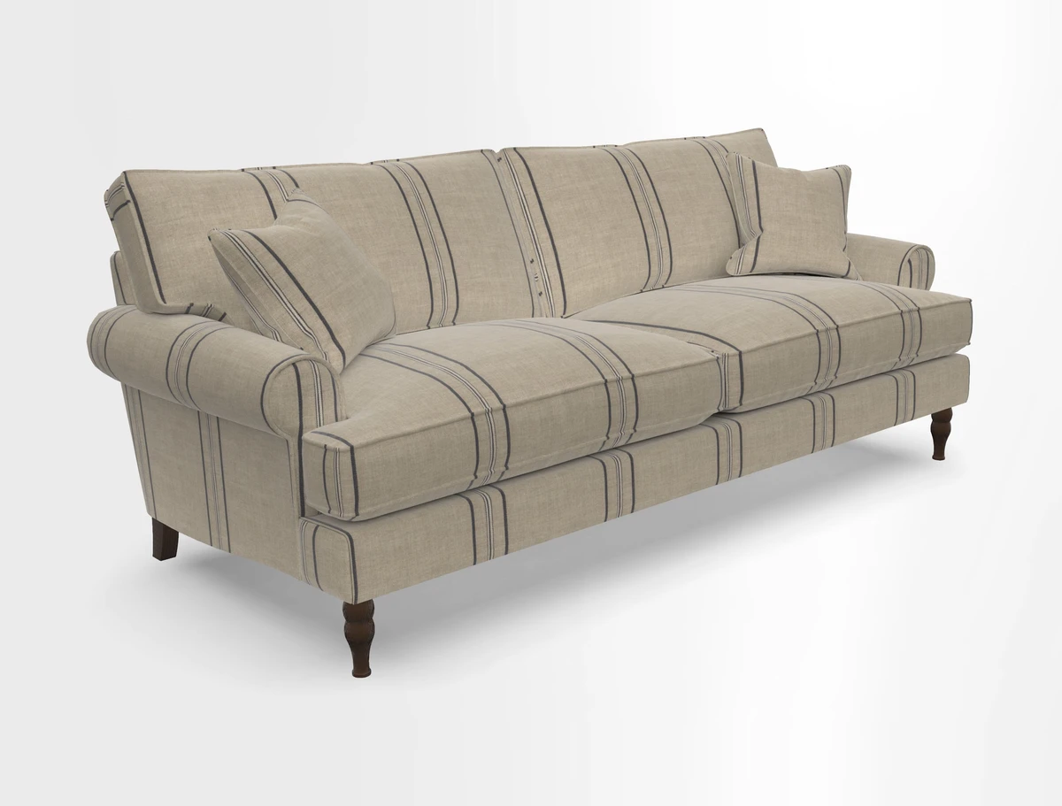 Cooksbridge 3 seater sofa in Linwood Omega Velvet Green Tea