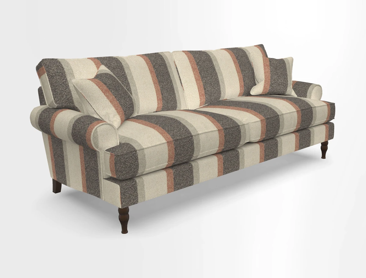 Cooksbridge 3 seater sofa in Linwood Omega Velvet Green Tea