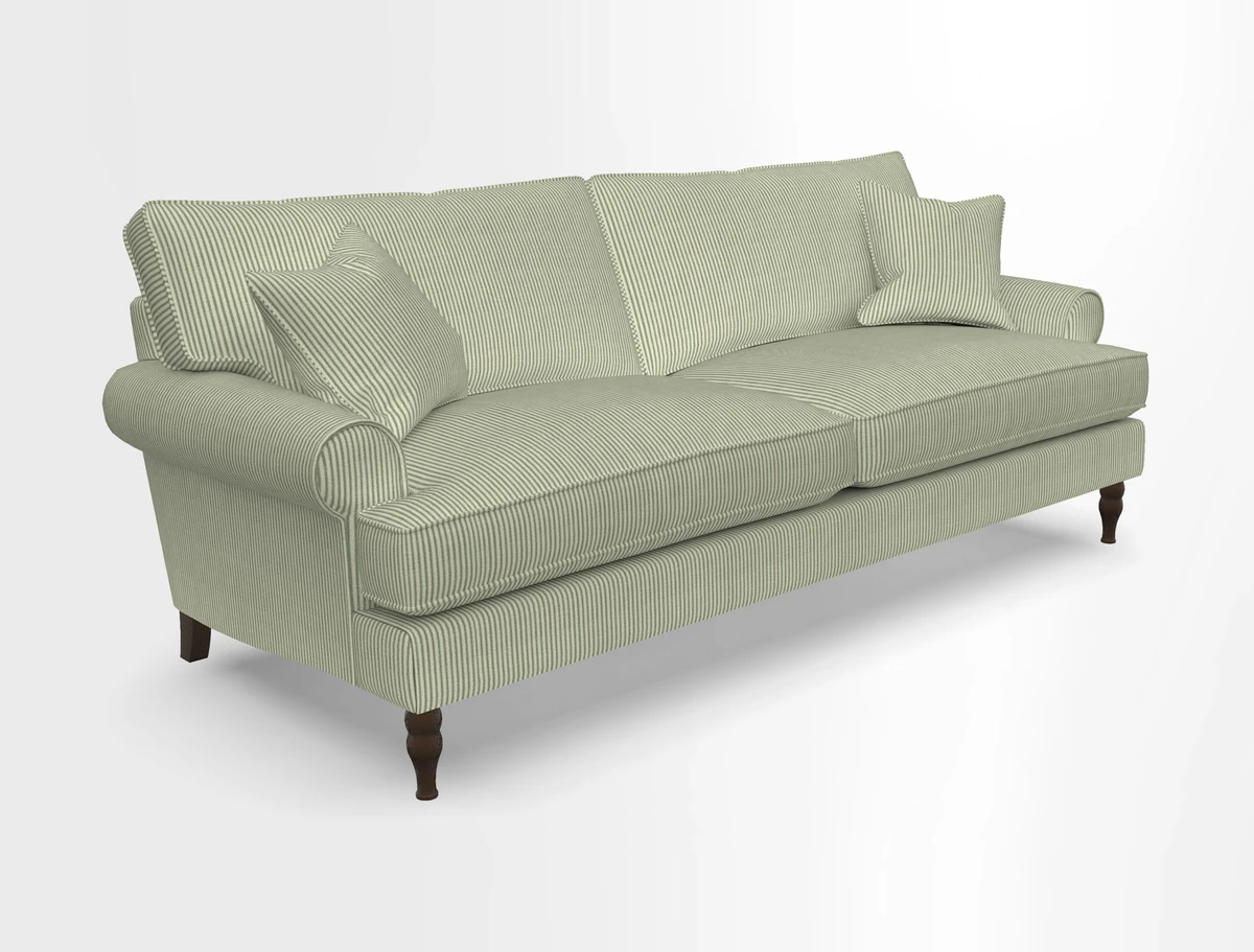 Cooksbridge 3 seater sofa in Linwood Omega Velvet Green Tea