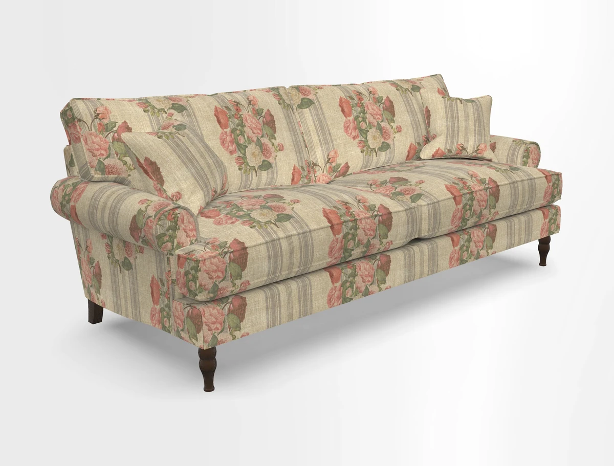 Cooksbridge 3 seater sofa in Linwood Omega Velvet Green Tea