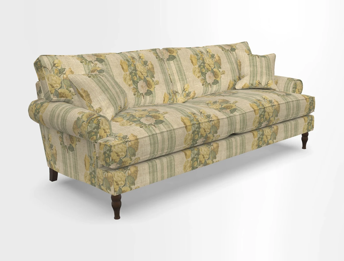 Cooksbridge 3 seater sofa in Linwood Omega Velvet Green Tea