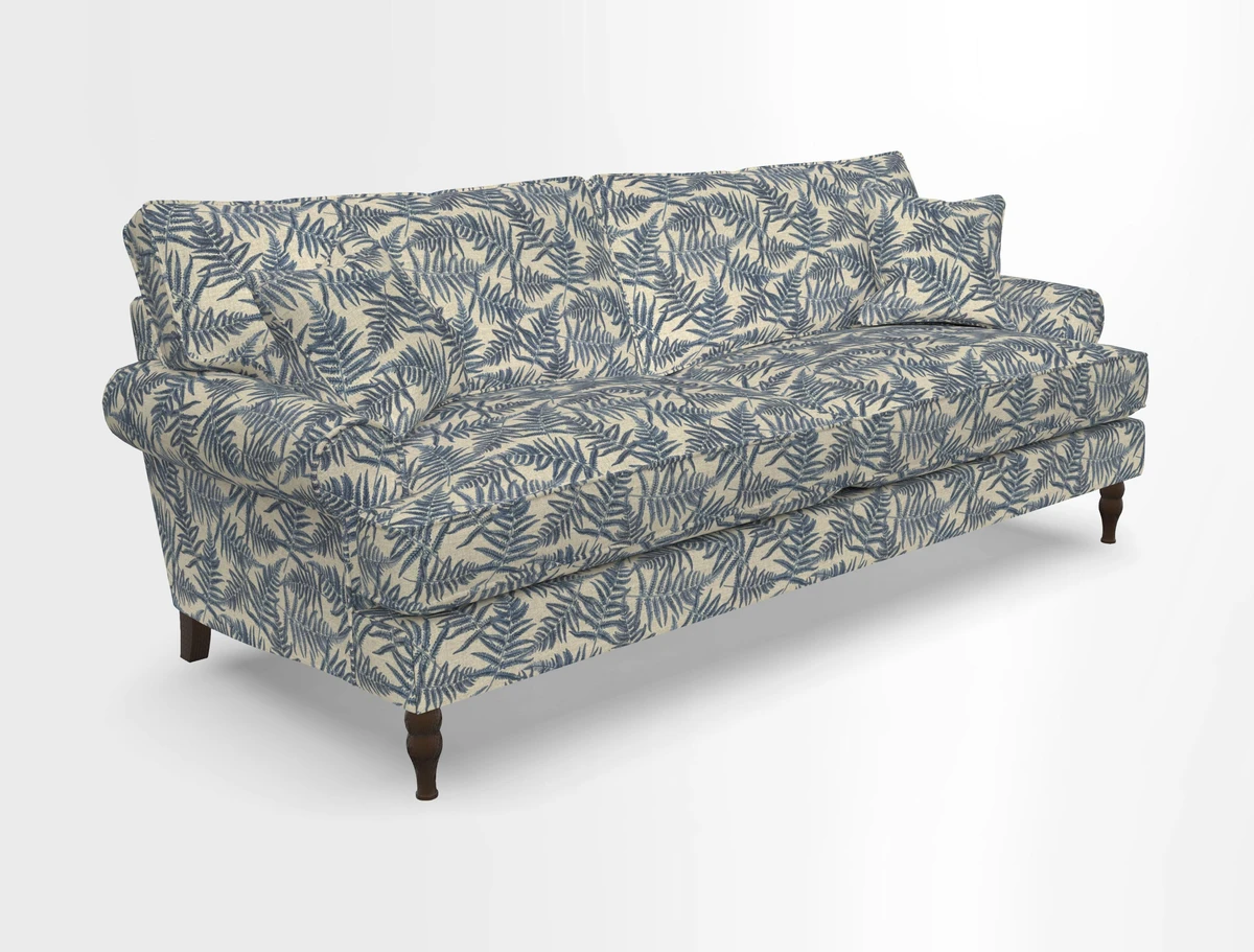 Cooksbridge 3 seater sofa in Linwood Omega Velvet Green Tea