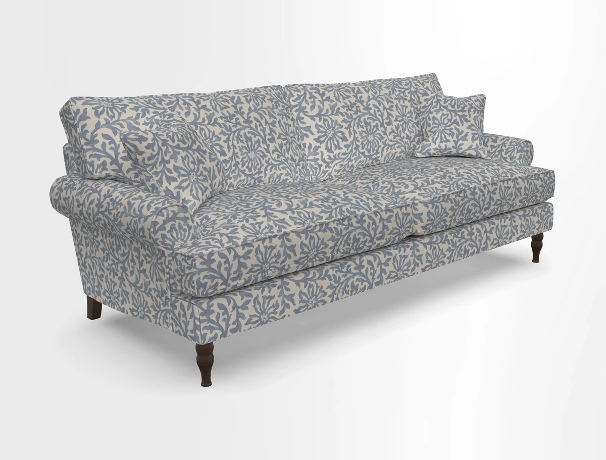 Cooksbridge 3 seater sofa in Linwood Omega Velvet Green Tea