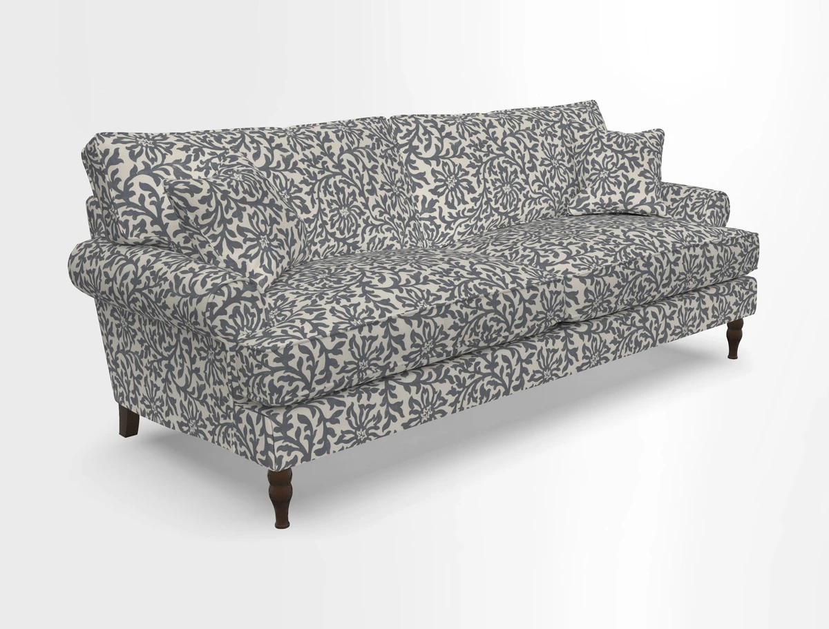 Cooksbridge 3 seater sofa in Linwood Omega Velvet Green Tea