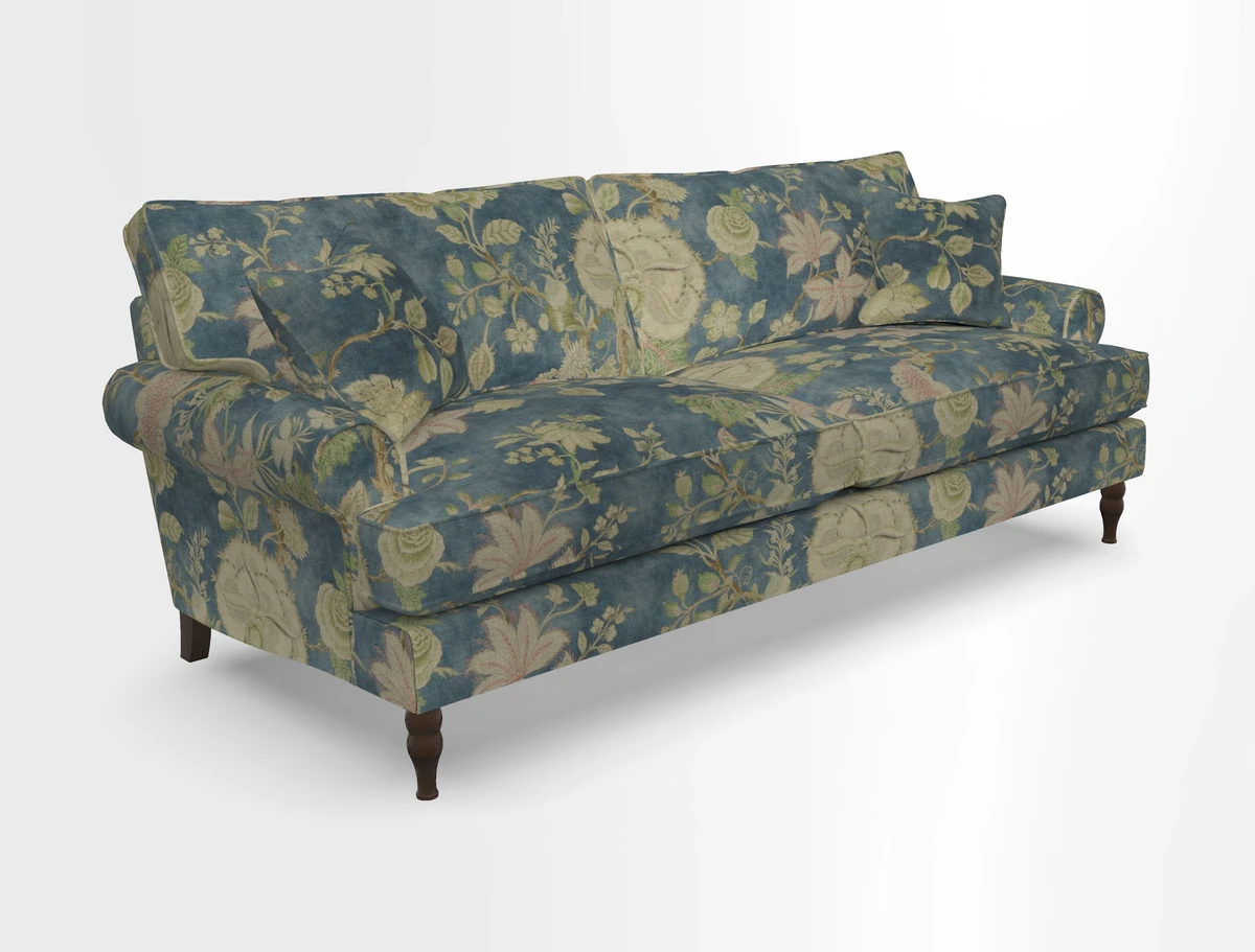 Cooksbridge 3 seater sofa in Linwood Omega Velvet Green Tea
