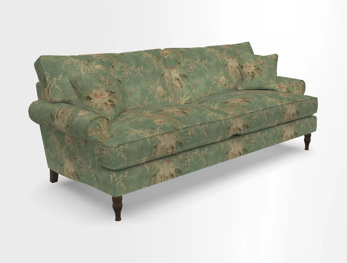 Cooksbridge 3 seater sofa in Linwood Omega Velvet Green Tea