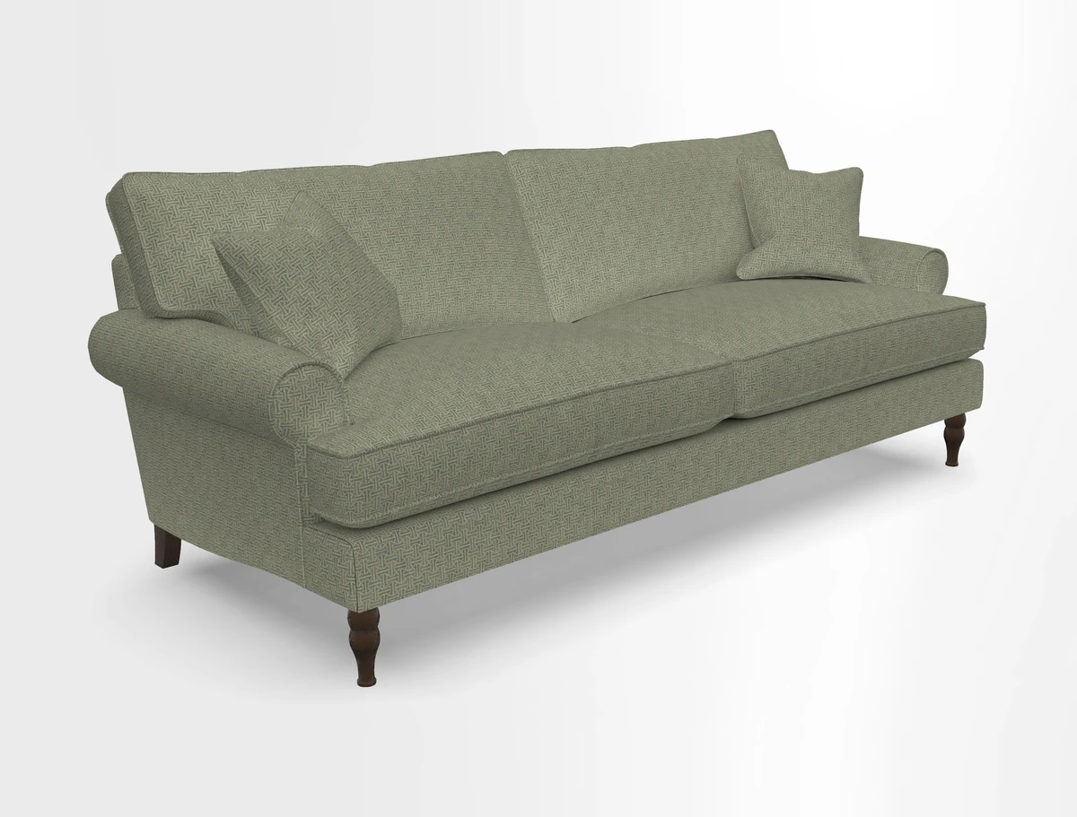 Cooksbridge 3 seater sofa in Linwood Omega Velvet Green Tea