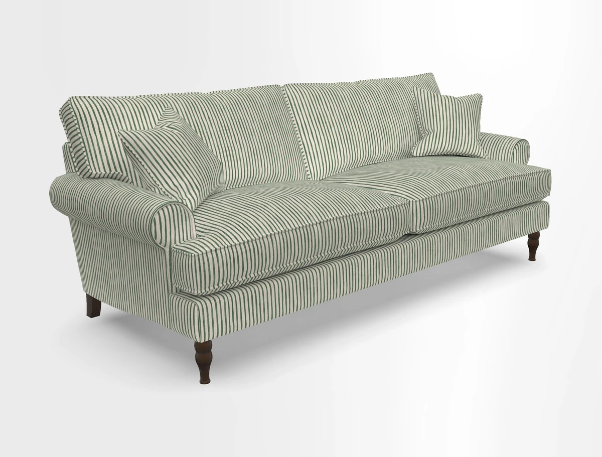 Cooksbridge 3 seater sofa in Linwood Omega Velvet Green Tea