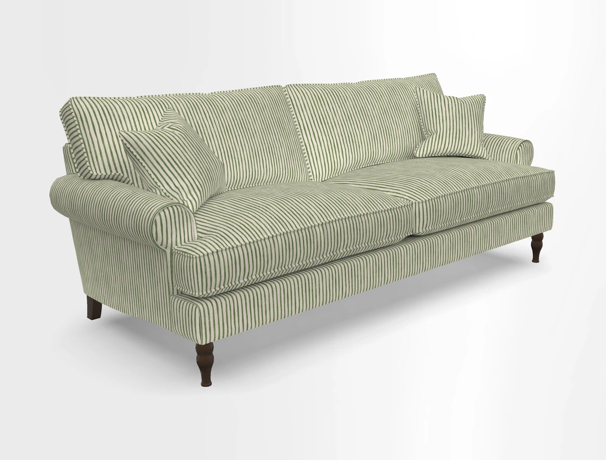 Cooksbridge 3 seater sofa in Linwood Omega Velvet Green Tea