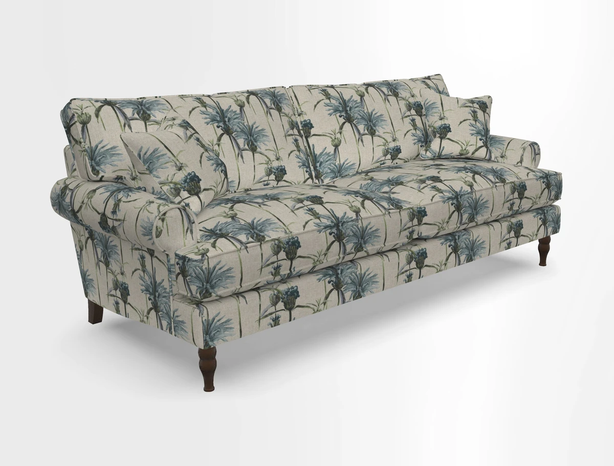 Cooksbridge 3 seater sofa in Linwood Omega Velvet Green Tea