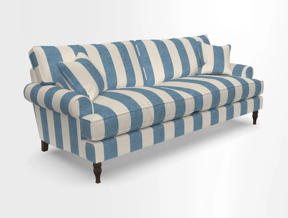Cooksbridge 3 seater sofa in Linwood Omega Velvet Green Tea