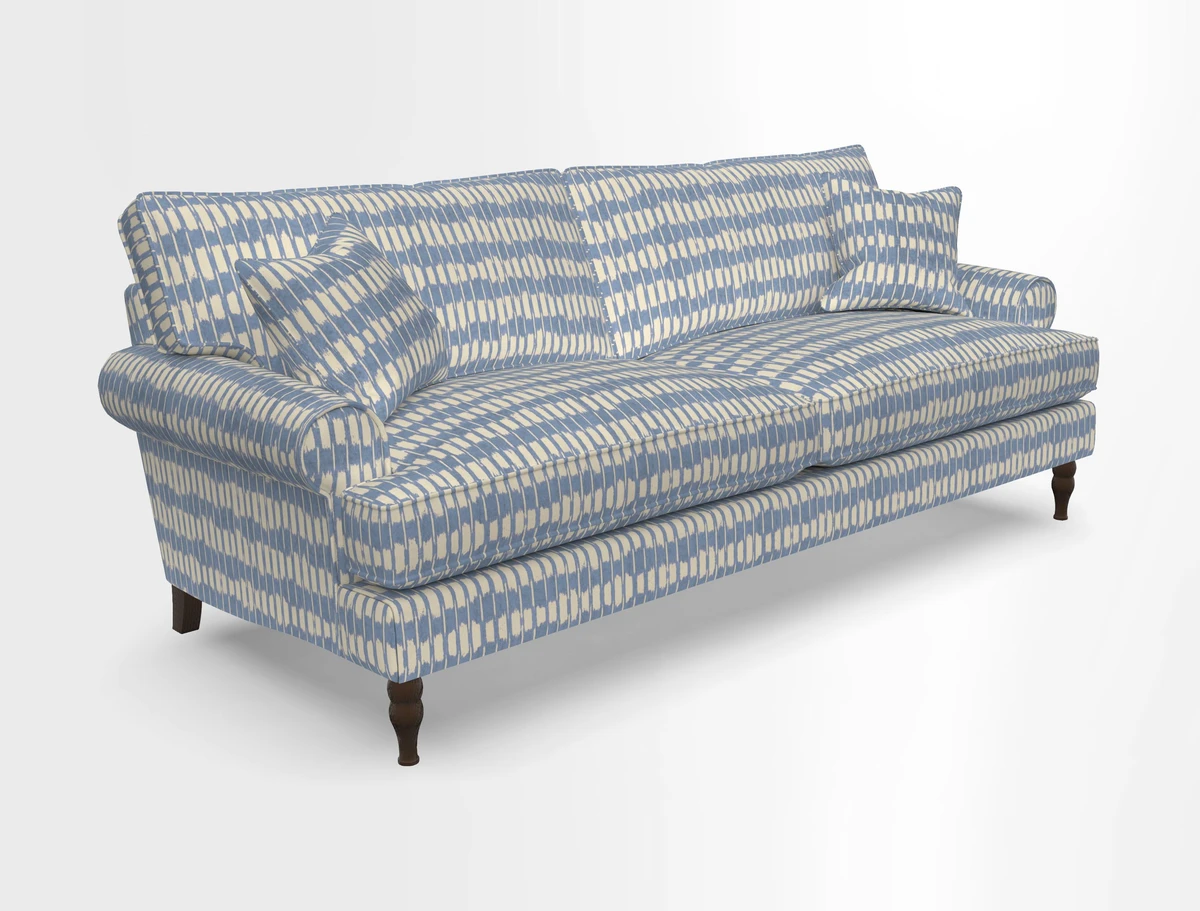 Cooksbridge 3 seater sofa in Linwood Omega Velvet Green Tea