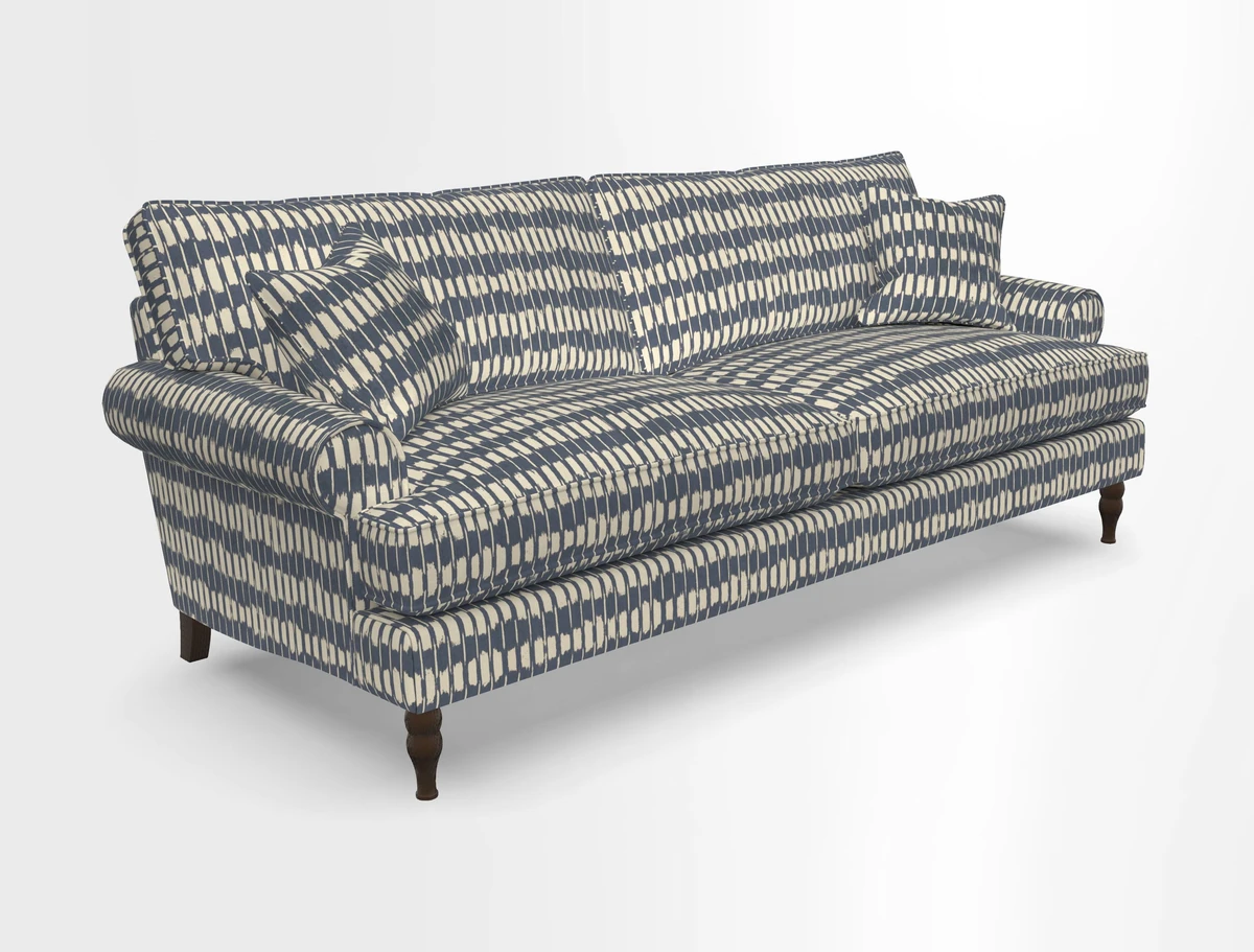 Cooksbridge 3 seater sofa in Linwood Omega Velvet Green Tea