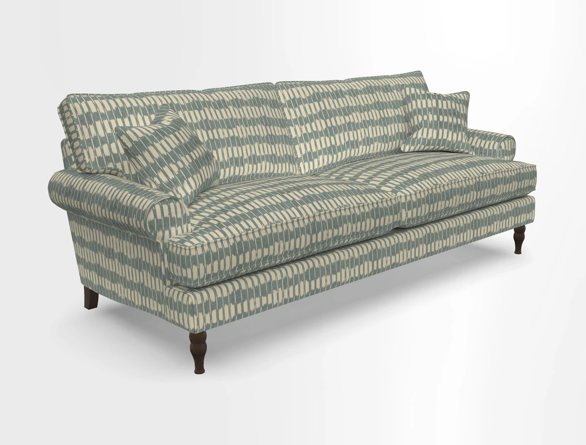 Cooksbridge 3 seater sofa in Linwood Omega Velvet Green Tea