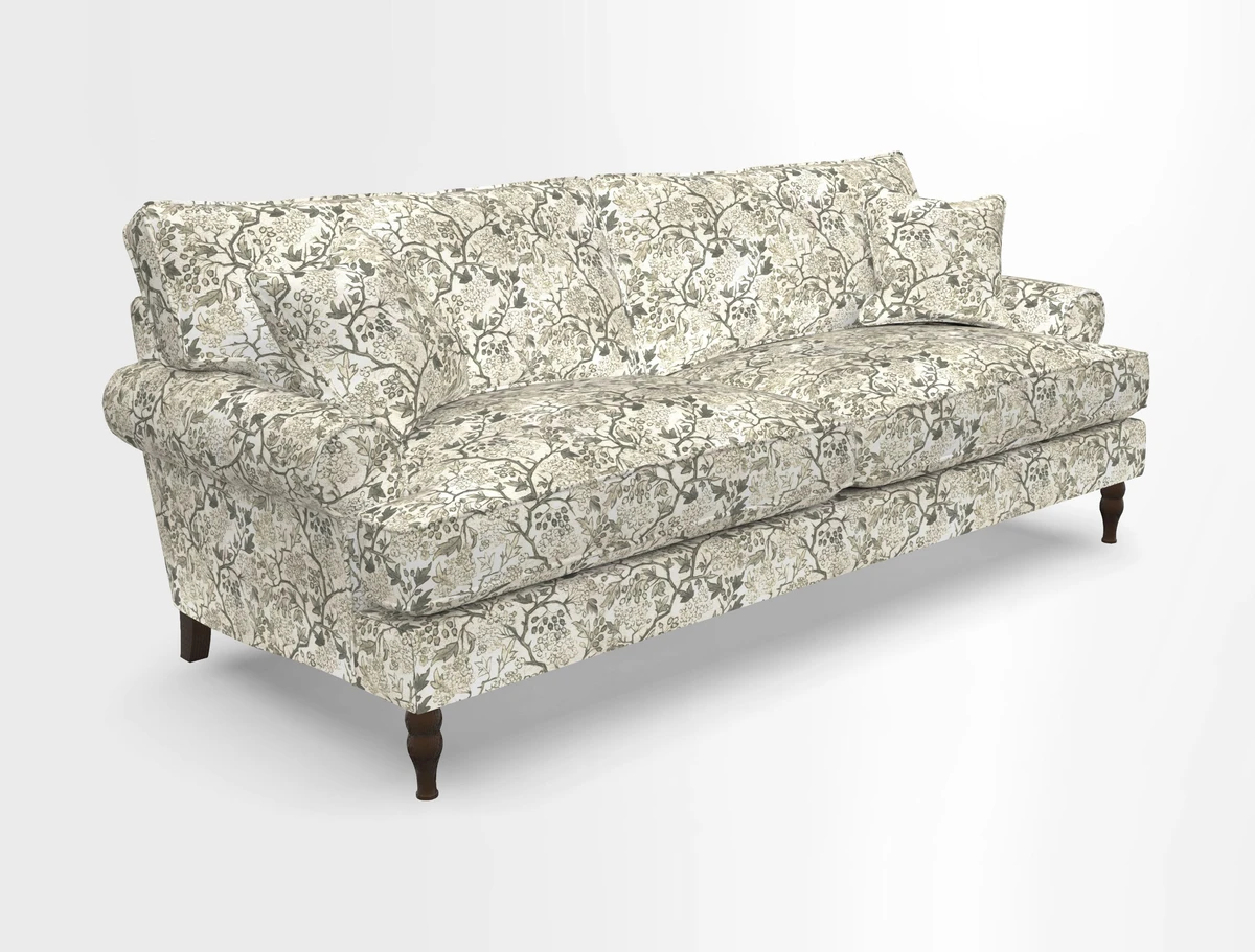 Cooksbridge 3 seater sofa in Linwood Omega Velvet Green Tea