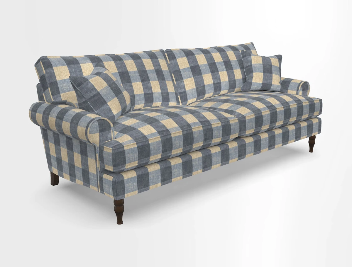 Cooksbridge 3 seater sofa in Linwood Omega Velvet Green Tea