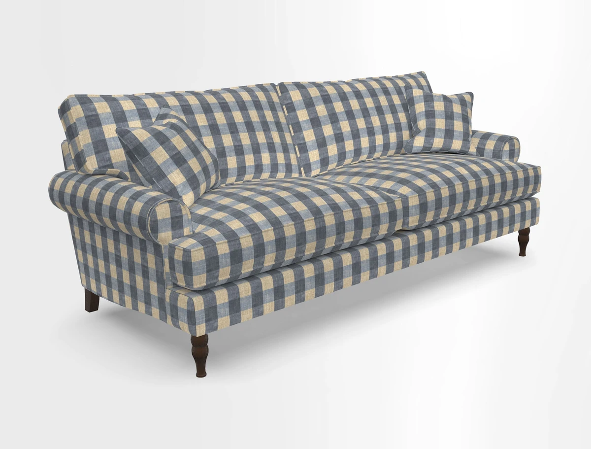 Cooksbridge 3 seater sofa in Linwood Omega Velvet Green Tea