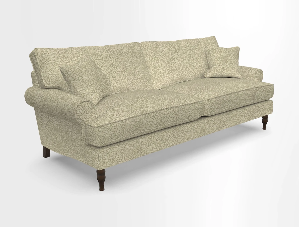 Cooksbridge 3 seater sofa in Linwood Omega Velvet Green Tea