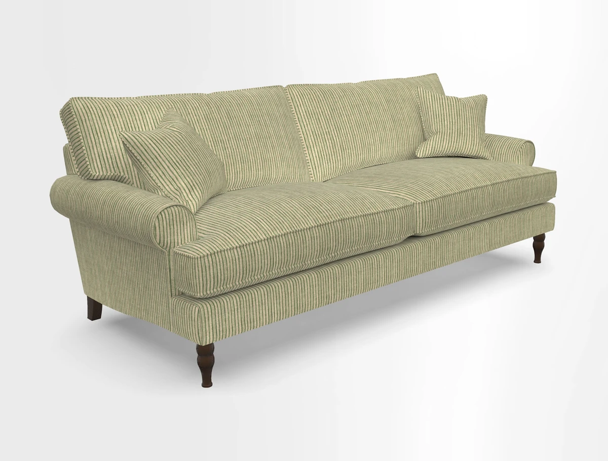 Cooksbridge 3 seater sofa in Linwood Omega Velvet Green Tea