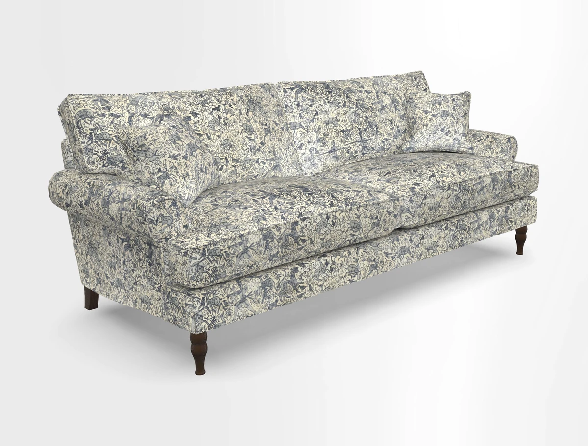 Cooksbridge 3 seater sofa in Linwood Omega Velvet Green Tea