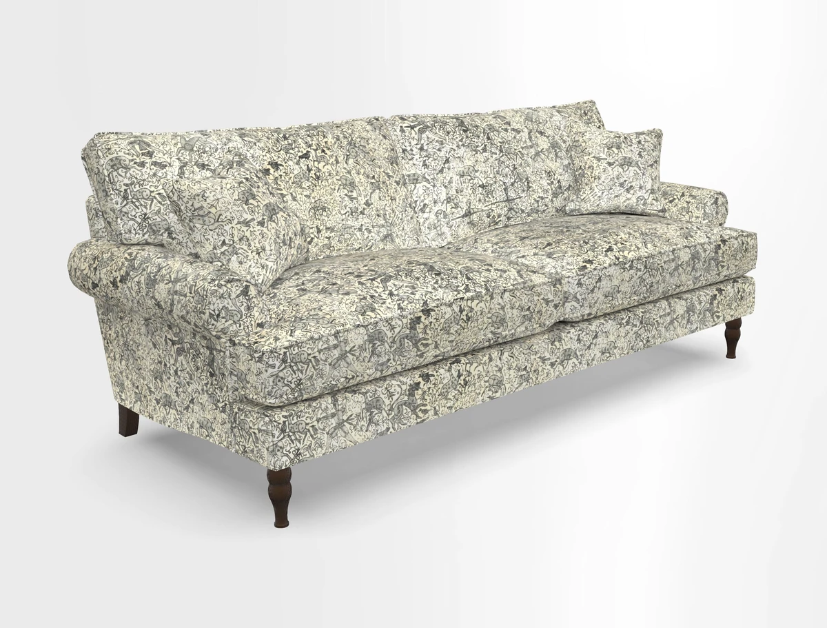 Cooksbridge 3 seater sofa in Linwood Omega Velvet Green Tea