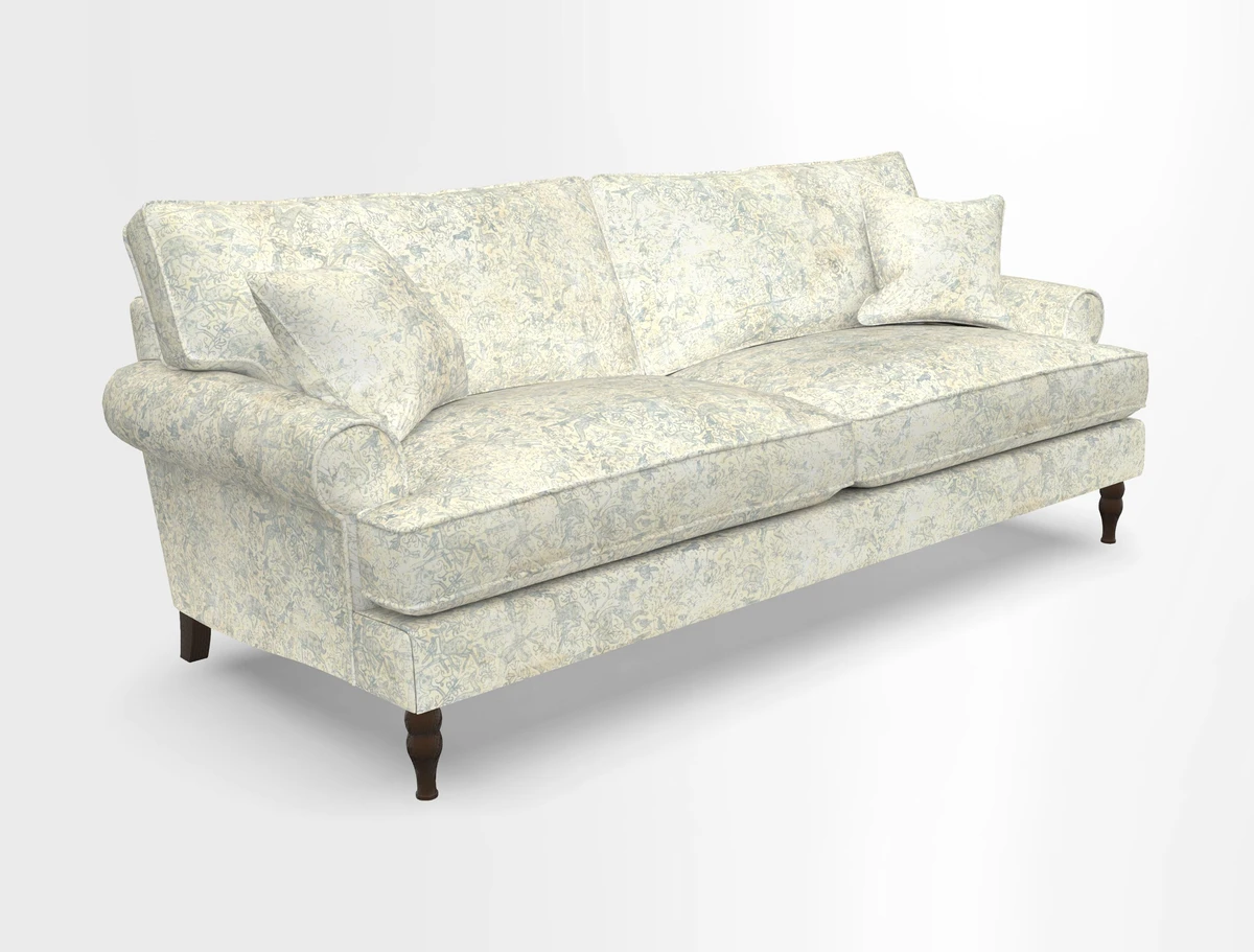 Cooksbridge 3 seater sofa in Linwood Omega Velvet Green Tea