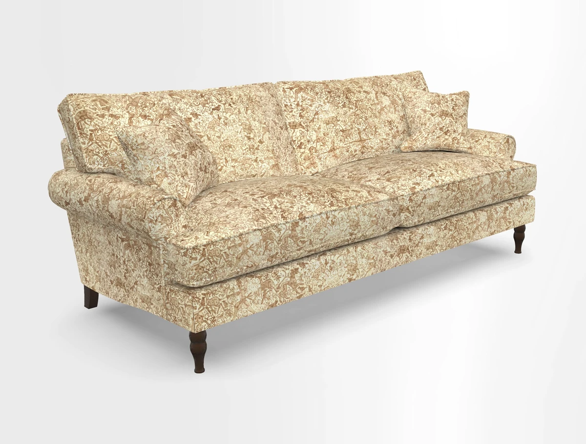 Cooksbridge 3 seater sofa in Linwood Omega Velvet Green Tea