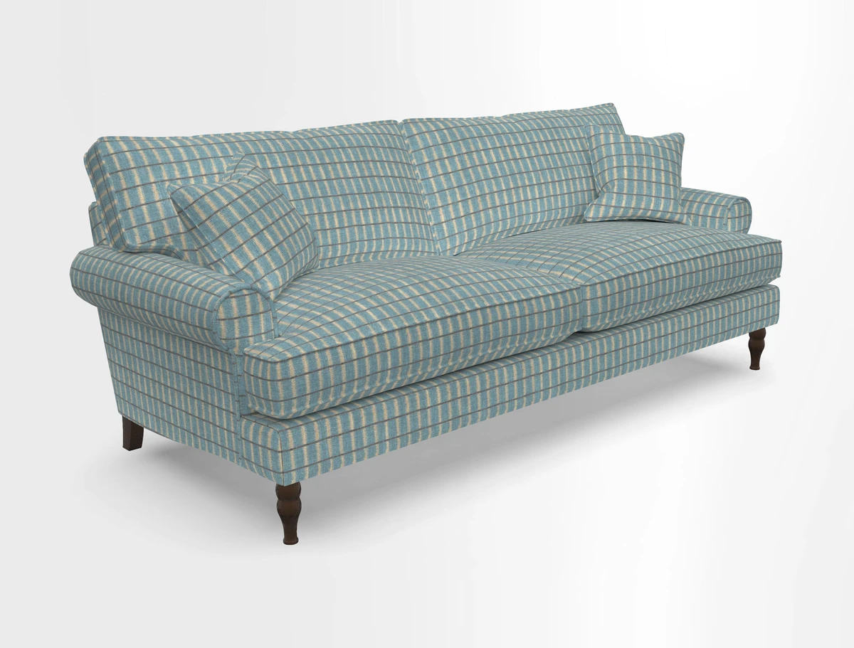 Cooksbridge 3 seater sofa in Linwood Omega Velvet Green Tea