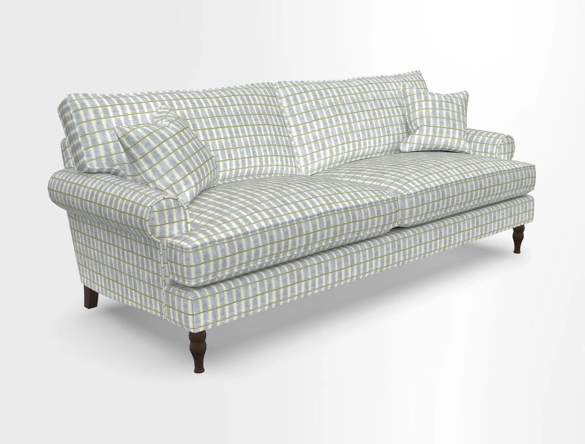 Cooksbridge 3 seater sofa in Linwood Omega Velvet Green Tea
