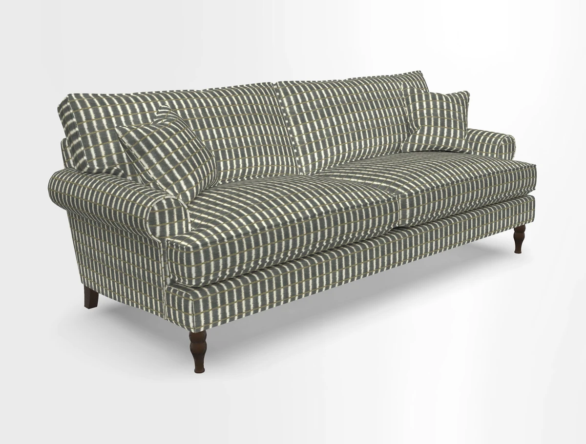 Cooksbridge 3 seater sofa in Linwood Omega Velvet Green Tea