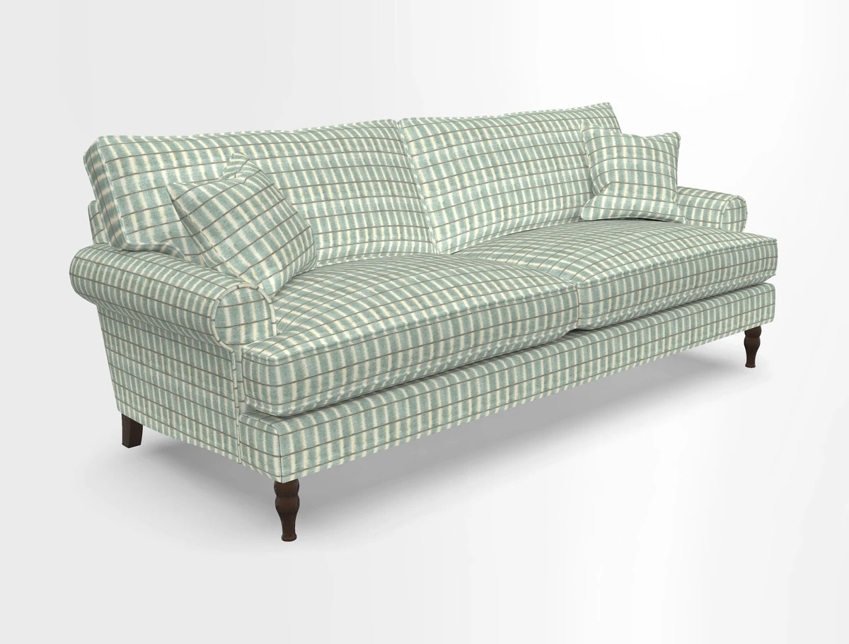 Cooksbridge 3 seater sofa in Linwood Omega Velvet Green Tea