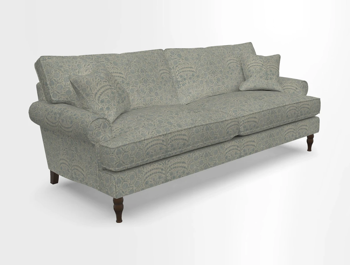 Cooksbridge 3 seater sofa in Linwood Omega Velvet Green Tea