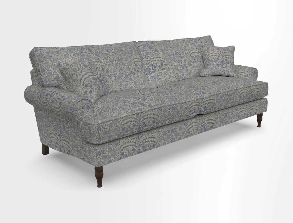 Cooksbridge 3 seater sofa in Linwood Omega Velvet Green Tea