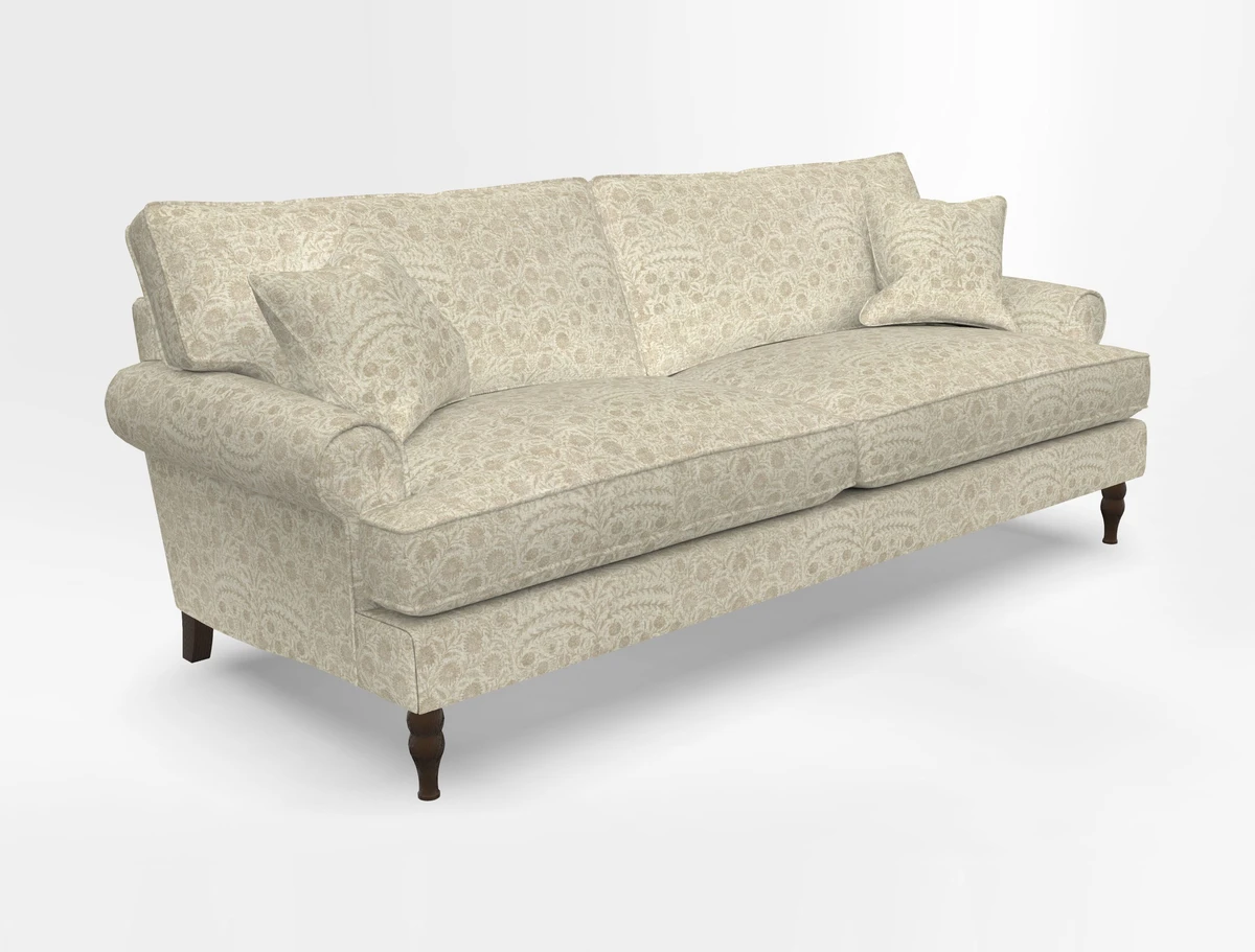 Cooksbridge 3 seater sofa in Linwood Omega Velvet Green Tea