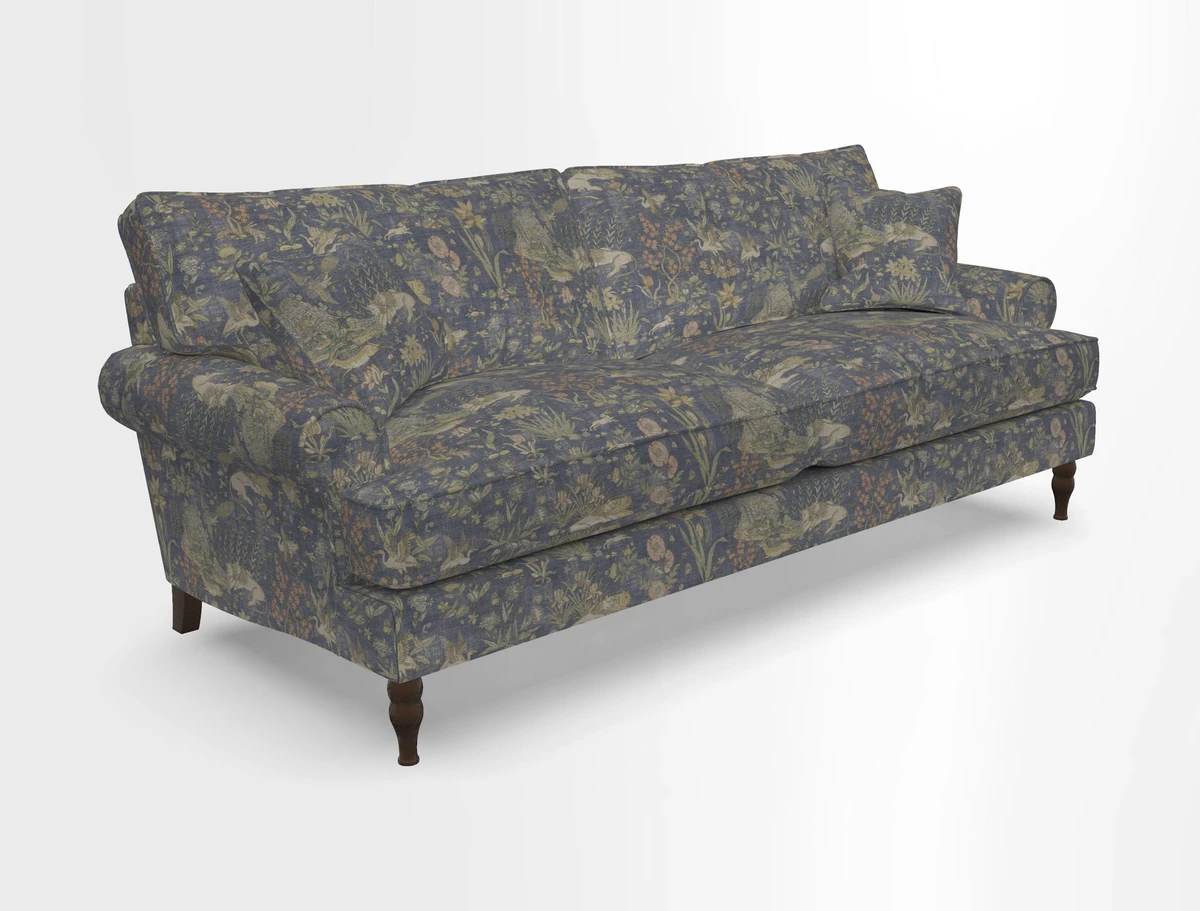 Cooksbridge 3 seater sofa in Linwood Omega Velvet Green Tea