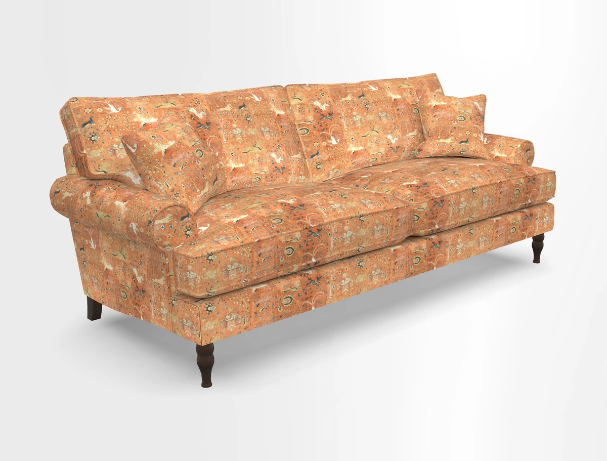 Cooksbridge 3 seater sofa in Linwood Omega Velvet Green Tea