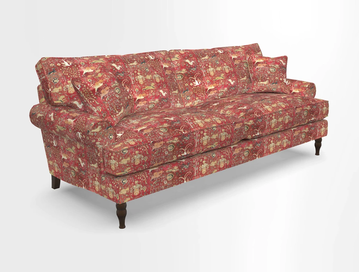 Cooksbridge 3 seater sofa in Linwood Omega Velvet Green Tea