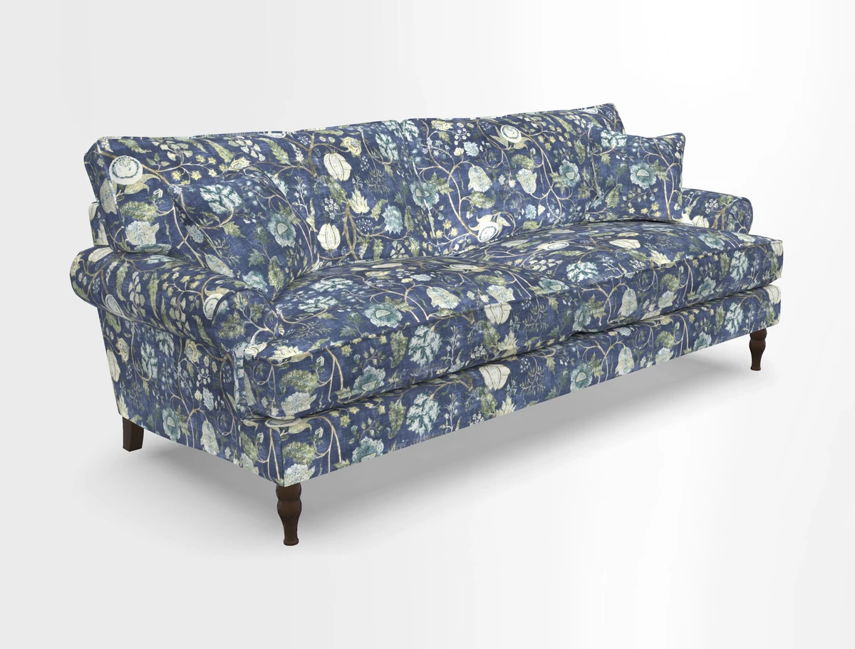Cooksbridge 3 seater sofa in Linwood Omega Velvet Green Tea