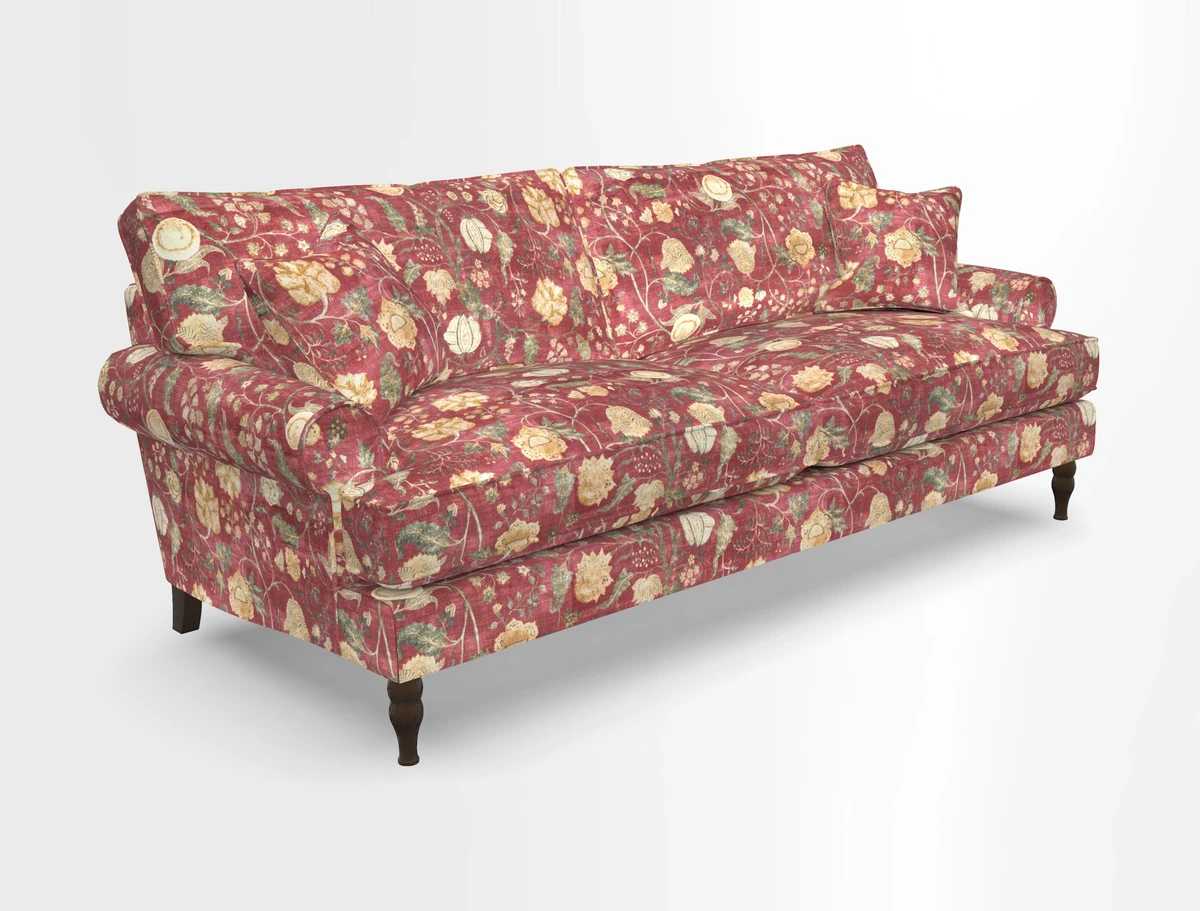 Cooksbridge 3 seater sofa in Linwood Omega Velvet Green Tea