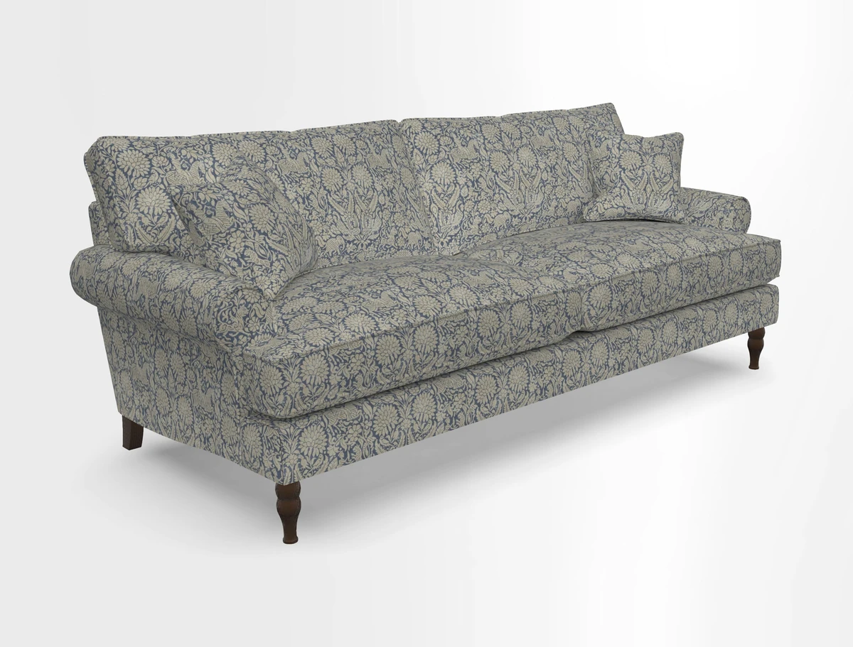 Cooksbridge 3 seater sofa in Linwood Omega Velvet Green Tea