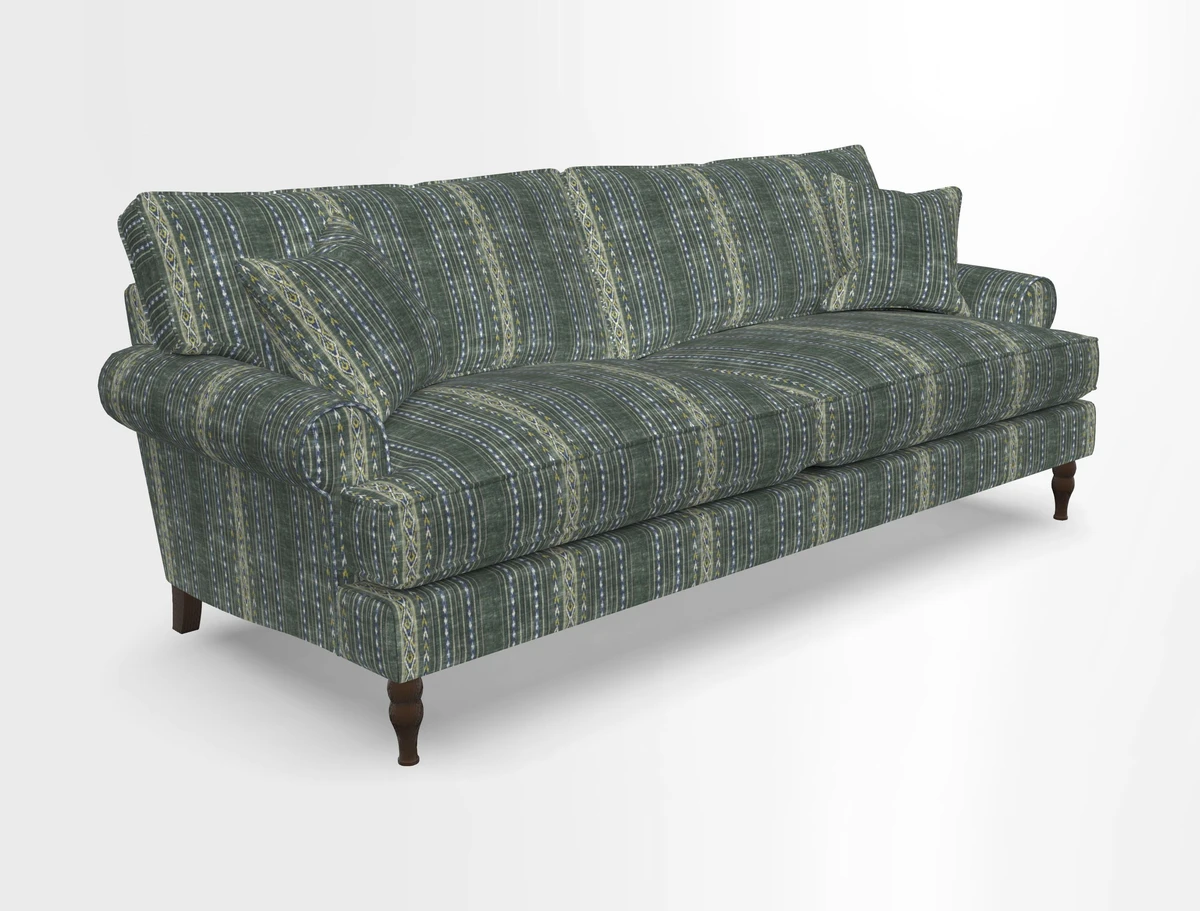 Cooksbridge 3 seater sofa in Linwood Omega Velvet Green Tea