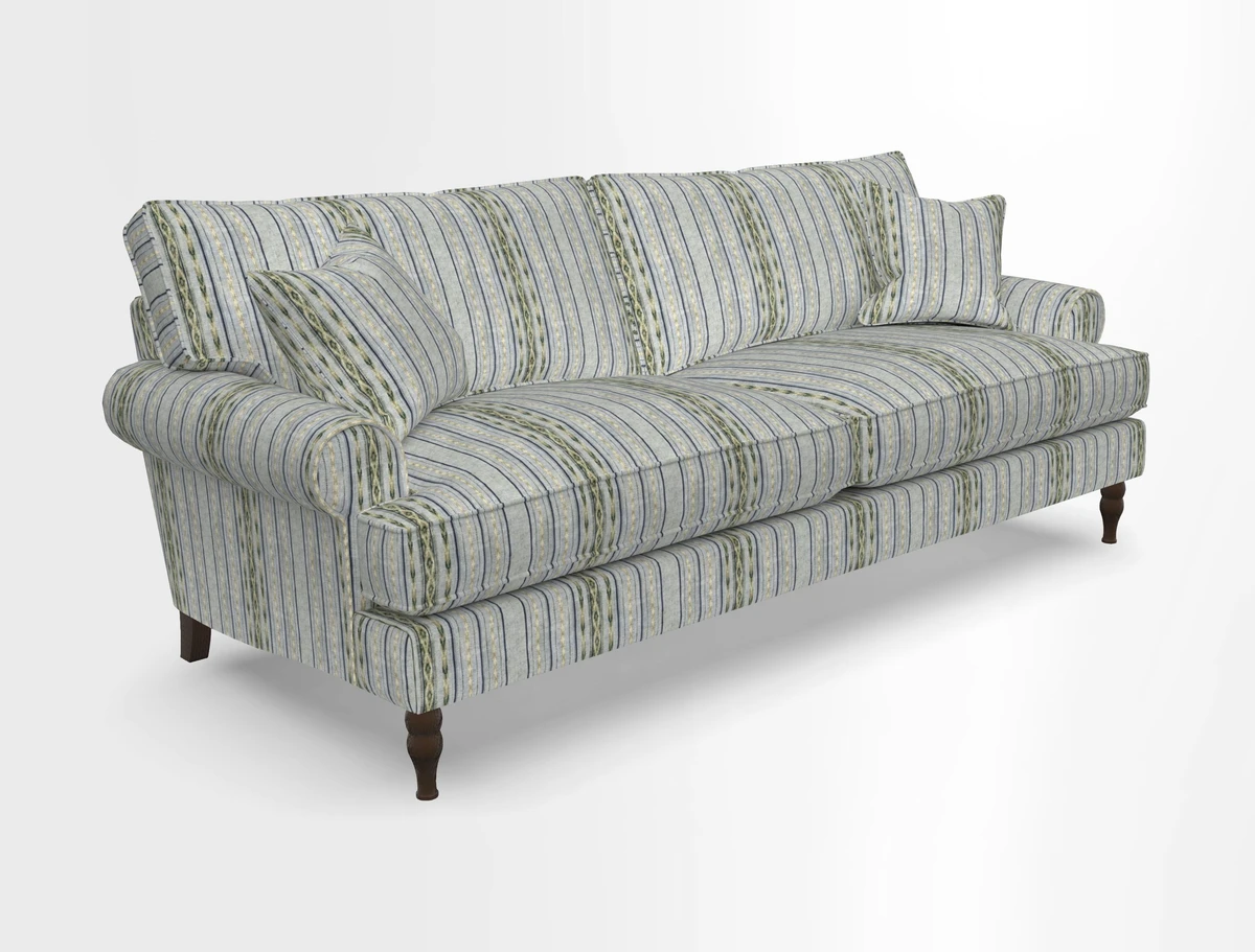 Cooksbridge 3 seater sofa in Linwood Omega Velvet Green Tea