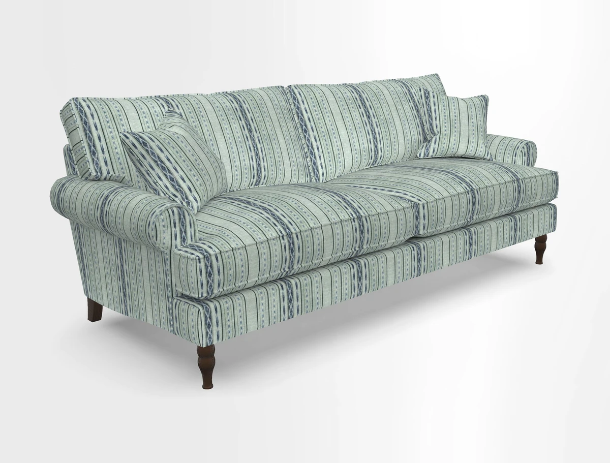 Cooksbridge 3 seater sofa in Linwood Omega Velvet Green Tea